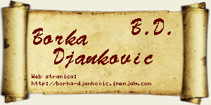 Borka Đanković vizit kartica